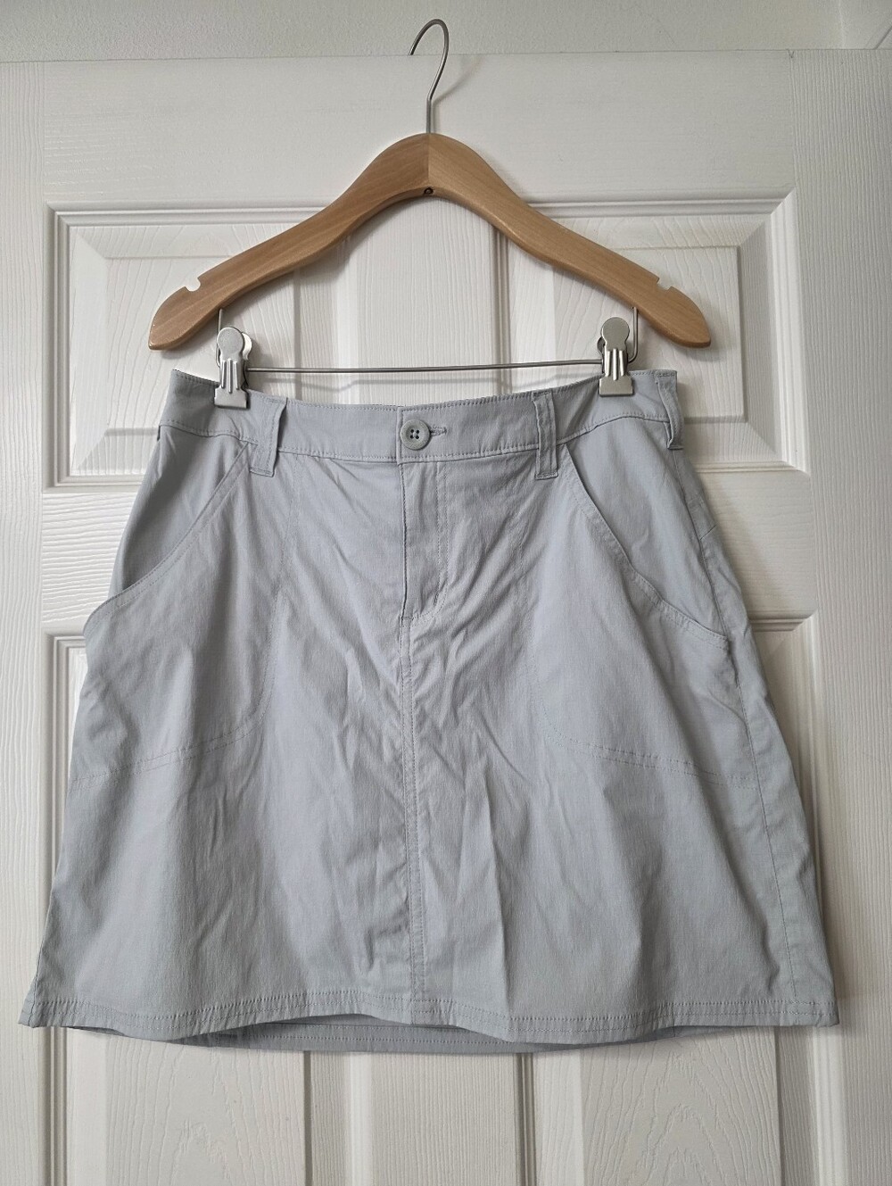 Light Gray Casual A-Line Skirt